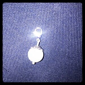 New Origami Owl silver and white pearl dangle